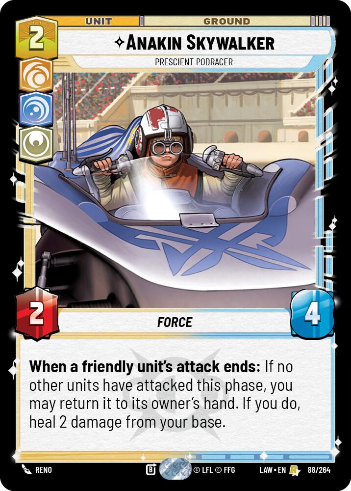 Anakin Skywalker - Prescient Podracer (88/264) (88/264) [A Lawless Time] | Cards and Coasters CA