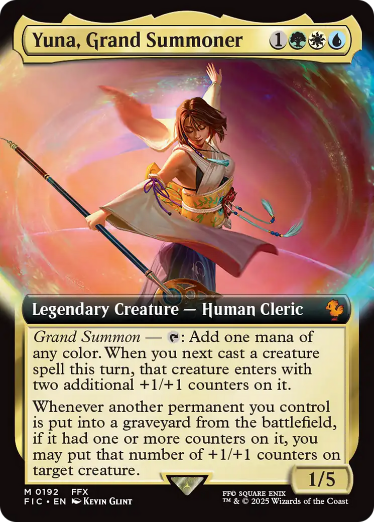 Yuna, Grand Summoner (Extended Art) [FINAL FANTASY Commander] | Cards and Coasters CA