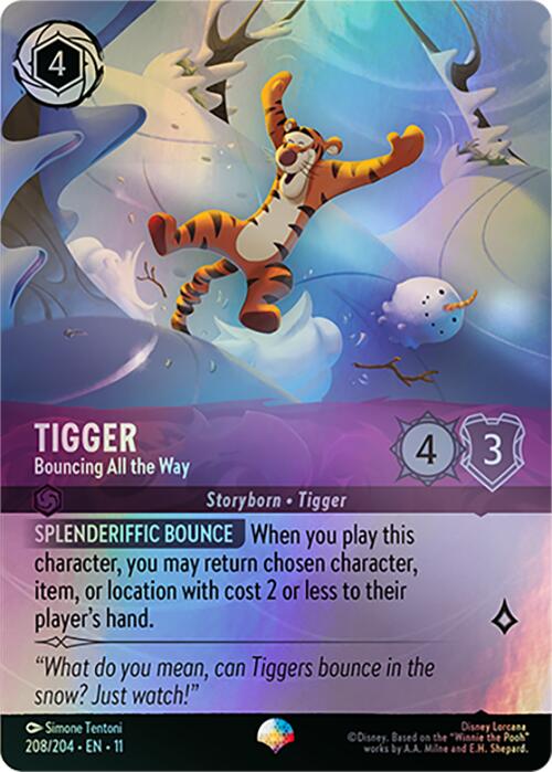 Tigger - Bouncing All the Way (Epic) (208/204) [Winterspell] | Cards and Coasters CA