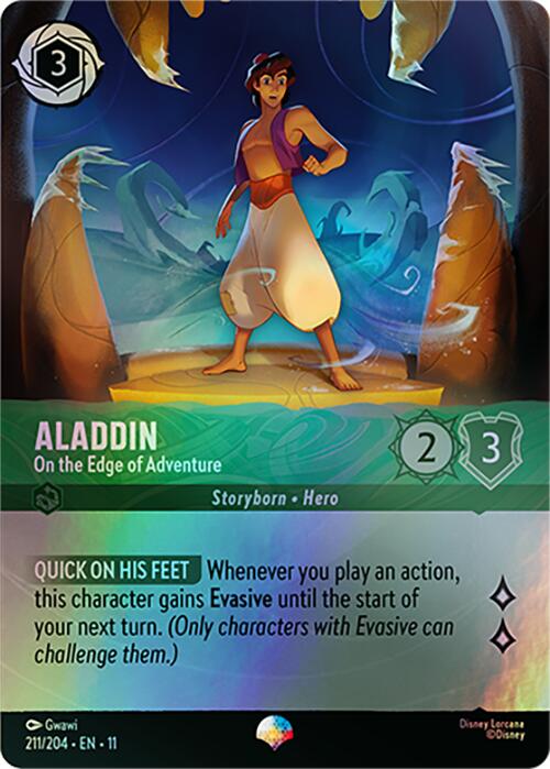 Aladdin - On the Edge of Adventure (Epic) (211/204) [Winterspell] | Cards and Coasters CA