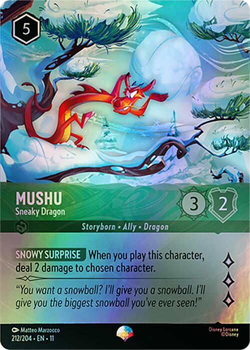 Mushu - Sneaky Dragon (Epic) (212/204) [Winterspell] | Cards and Coasters CA