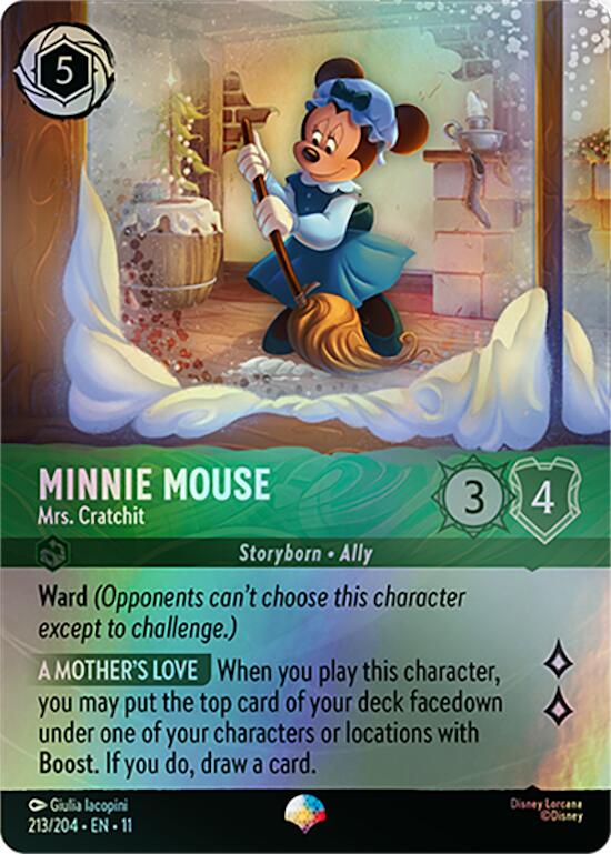 Minnie Mouse - Mrs. Cratchit (Epic) (213/204) [Winterspell] | Cards and Coasters CA