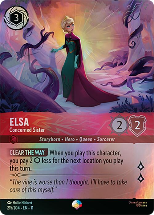 Elsa - Concerned Sister (Epic) (215/204) [Winterspell] | Cards and Coasters CA