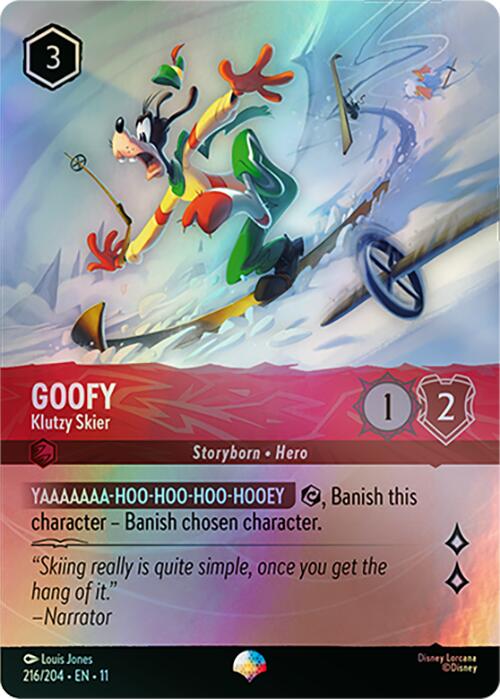 Goofy - Klutzy Skier (Epic) (216/204) [Winterspell] | Cards and Coasters CA