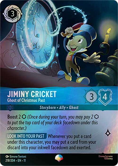 Jiminy Cricket - Ghost of Christmas Past (Epic) (218/204) [Winterspell] | Cards and Coasters CA