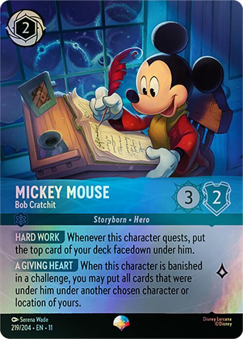 Mickey Mouse - Bob Cratchit (Epic) (219/204) [Winterspell] | Cards and Coasters CA