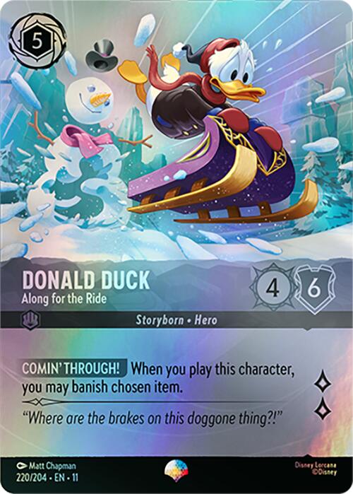 Donald Duck - Along for the Ride (Epic) (220/204) [Winterspell] | Cards and Coasters CA