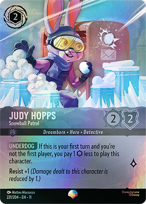 Judy Hopps - Snowball Patrol (Epic) (221/204) [Winterspell] | Cards and Coasters CA