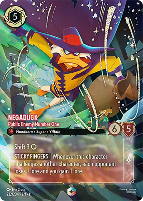 Negaduck - Public Enemy Number One (Enchanted) (232/204) [Winterspell] | Cards and Coasters CA