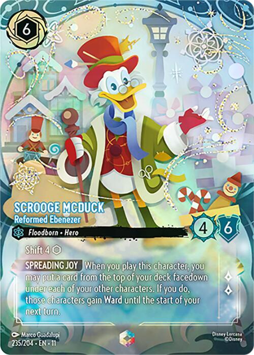 Scrooge McDuck - Reformed Ebenezer (Enchanted) (235/204) [Winterspell] | Cards and Coasters CA