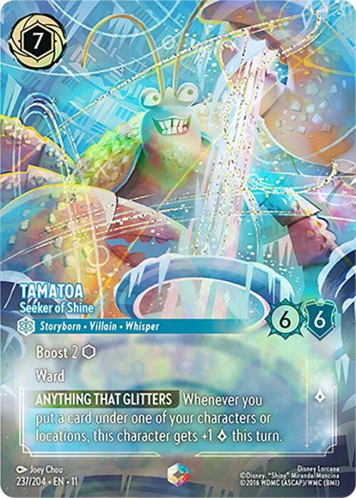Tamatoa - Seeker of Shine (Enchanted) (237/204) [Winterspell] | Cards and Coasters CA