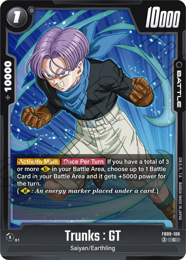 Trunks : GT (FB09-108) [Dual Evolution] | Cards and Coasters CA