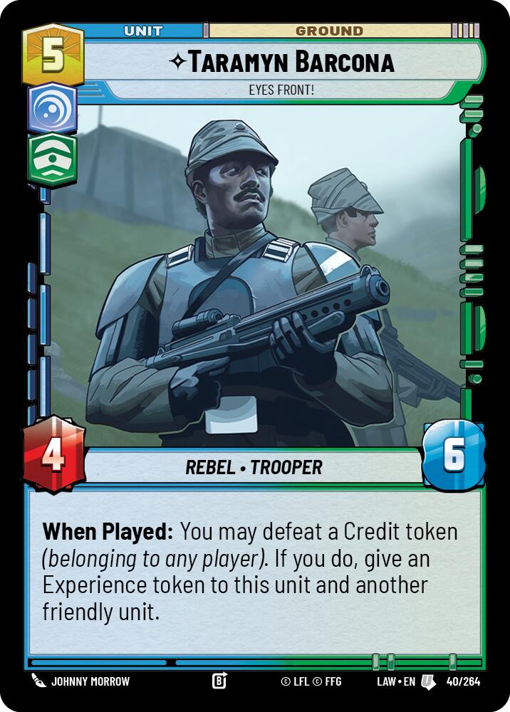 Taramyn Barcona- Eyes Front! (40/264) (40/264) [A Lawless Time] | Cards and Coasters CA
