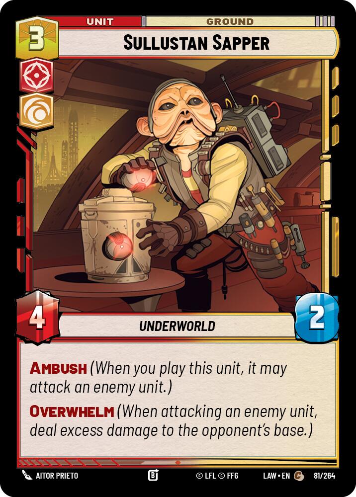 Sullustan Sapper (81/264) (81/264) [A Lawless Time] | Cards and Coasters CA