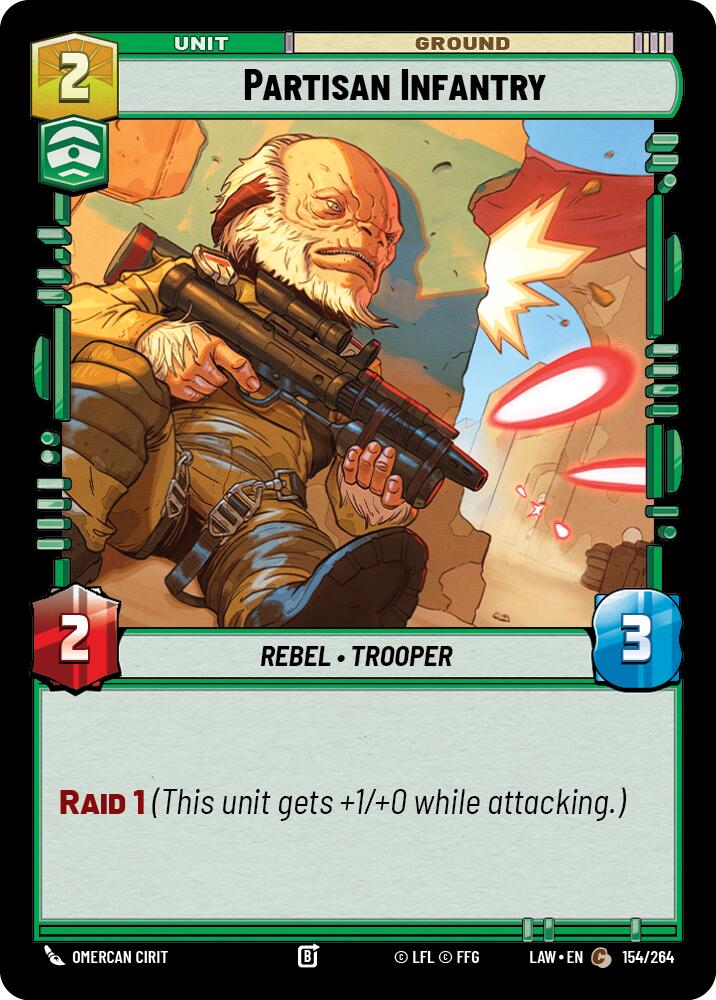 Partisan Infantry (154/264) (154/264) [A Lawless Time] | Cards and Coasters CA