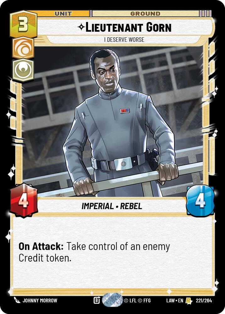 Lieutenant Gorn - I Deserve Worse (221/264) (221/264) [A Lawless Time] | Cards and Coasters CA
