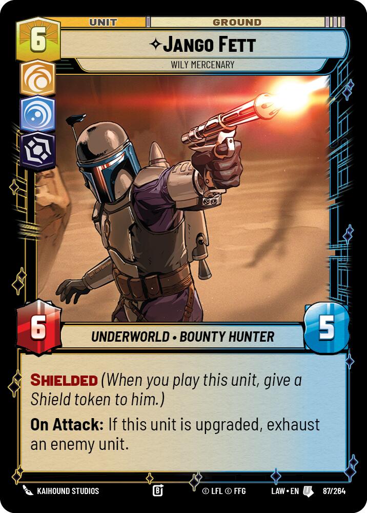 Jango Fett - Wily Mercenary (87/264) (87/264) [A Lawless Time] | Cards and Coasters CA