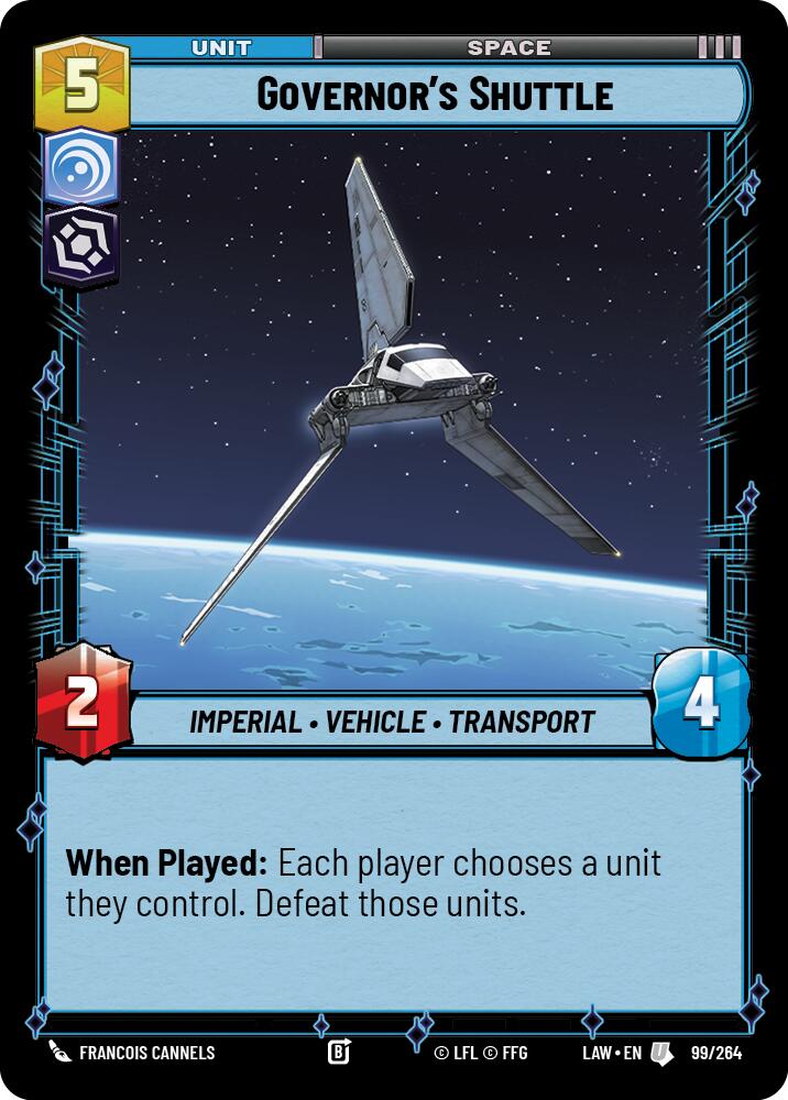 Governor's Shuttle (99/264) (99/264) [A Lawless Time] | Cards and Coasters CA