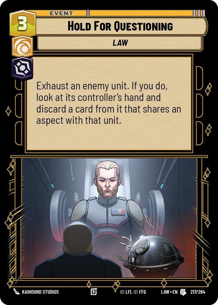 Hold for Questioning (217/264) (217/264) [A Lawless Time] | Cards and Coasters CA