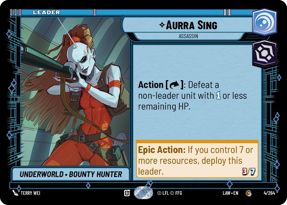 Aurra Sing - Assassin (4/264) (4/264) [A Lawless Time] | Cards and Coasters CA