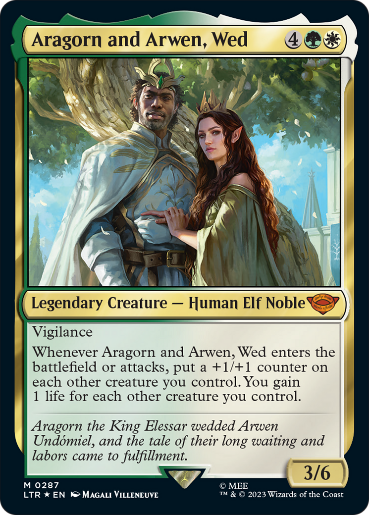 Aragorn and Arwen, Wed [The Lord of the Rings: Tales of Middle-Earth] | Cards and Coasters CA