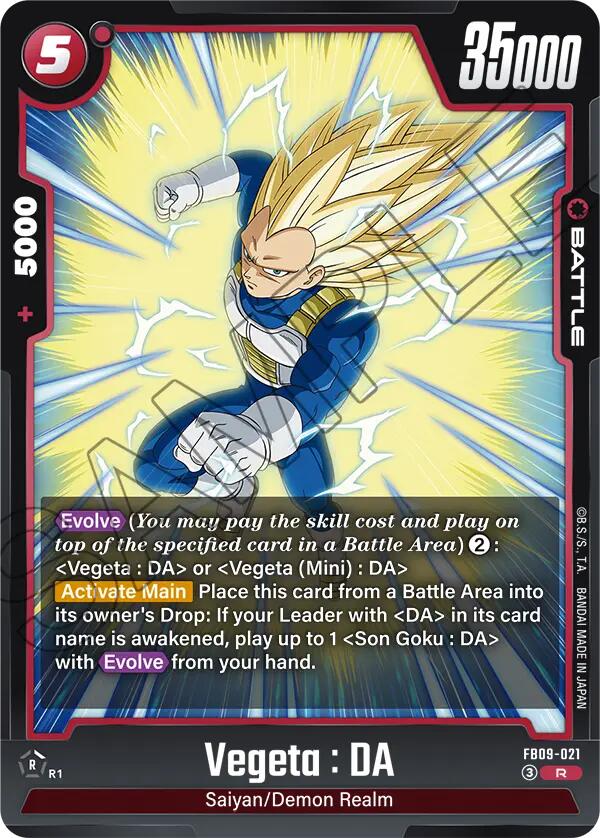 Vegeta : DA [Dual Evolution] | Cards and Coasters CA