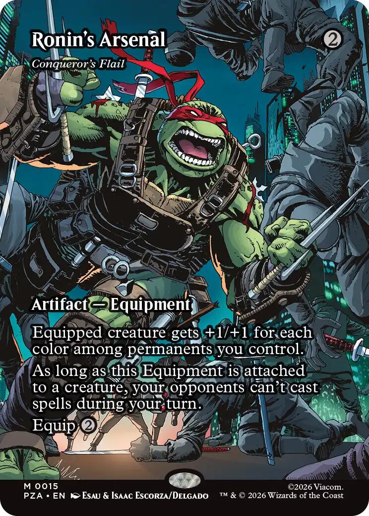 Ronin's Arsenal - Conqueror's Flail (Borderless) [Teenage Mutant Ninja Turtles Eternal-Legal] | Cards and Coasters CA