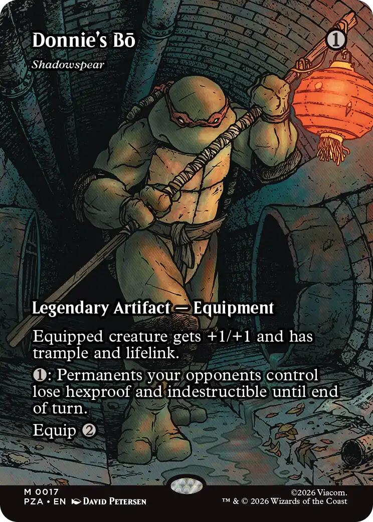 Donnie's Bo - Shadowspear (Borderless) [Teenage Mutant Ninja Turtles Eternal-Legal] | Cards and Coasters CA