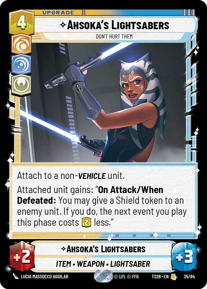 Ahsoka's Lightsabers (35/84) (35/84) [Twin Suns] | Cards and Coasters CA