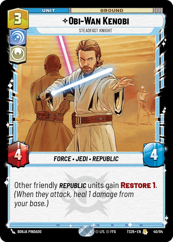 Obi-Wan Kenobi - Steadfast Knight (40/84) (40/84) [Twin Suns] | Cards and Coasters CA
