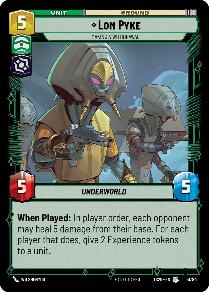 Lom Pyke - Making a Withdrawal (51/84) (51/84) [Twin Suns] | Cards and Coasters CA