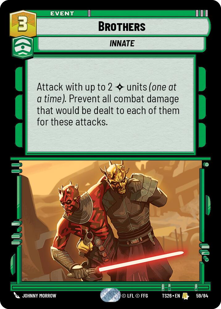 Brothers (59/64) (59/64) [Twin Suns] | Cards and Coasters CA