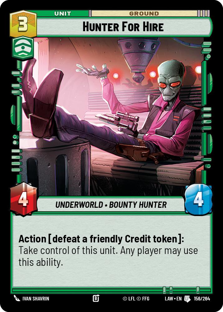 Hunter for Hire (156/264) (156/264) [A Lawless Time] | Cards and Coasters CA