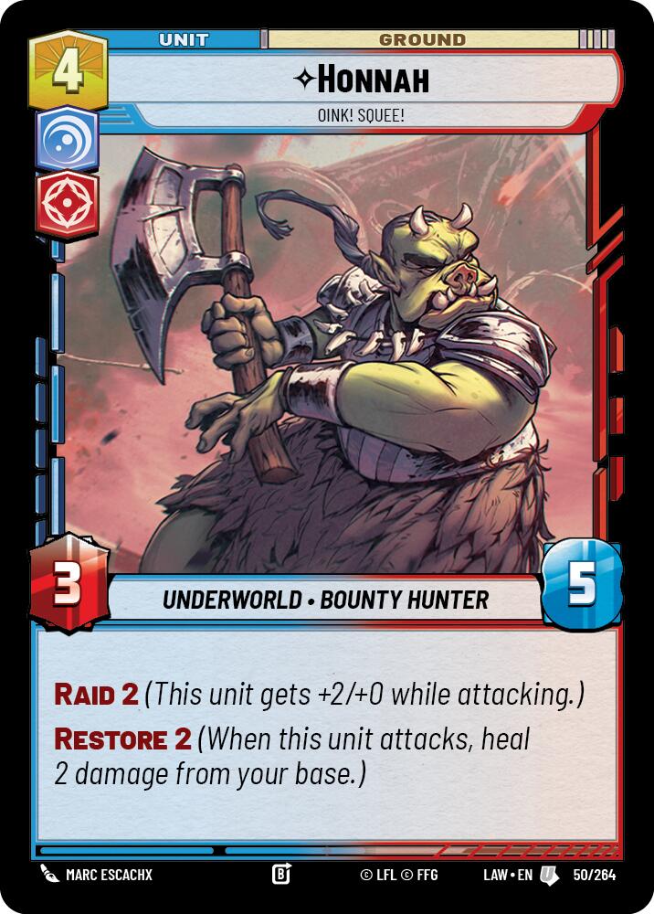 Honnah - Oink! Squee! (50/264) (50/264) [A Lawless Time] | Cards and Coasters CA