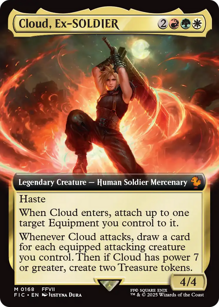 Cloud, Ex-SOLDIER (Extended Art) [FINAL FANTASY Commander] | Cards and Coasters CA