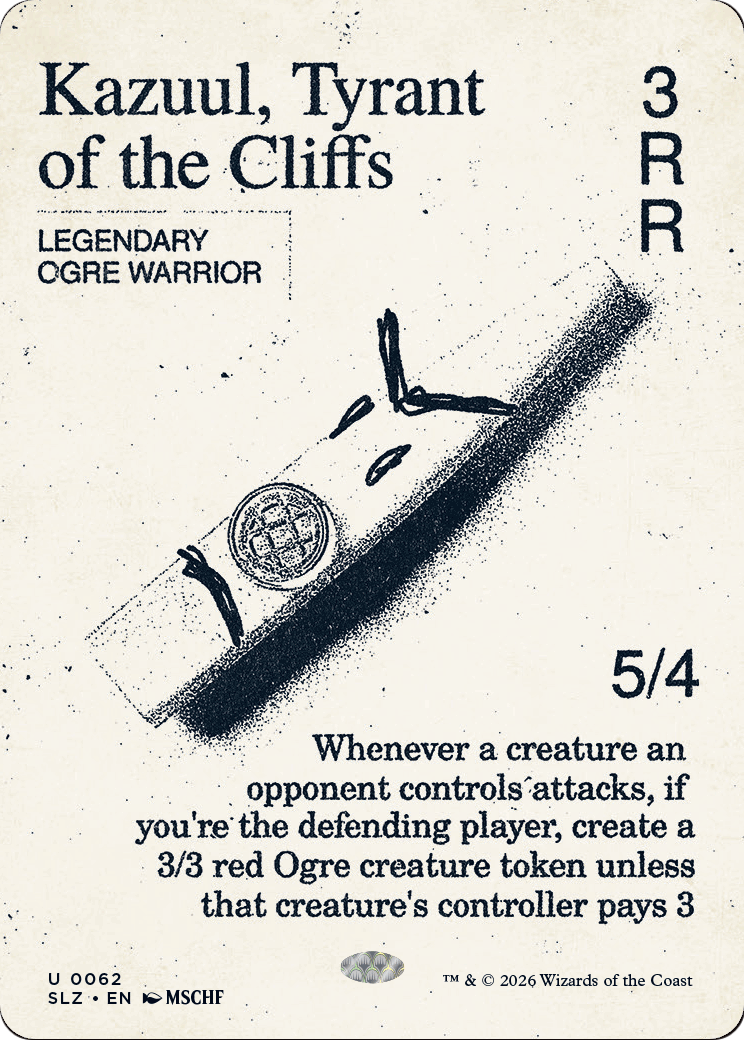 Kazuul, Tyrant of the Cliffs (0062) [Secret Lair x MSCHF: The Zeta Set] | Cards and Coasters CA