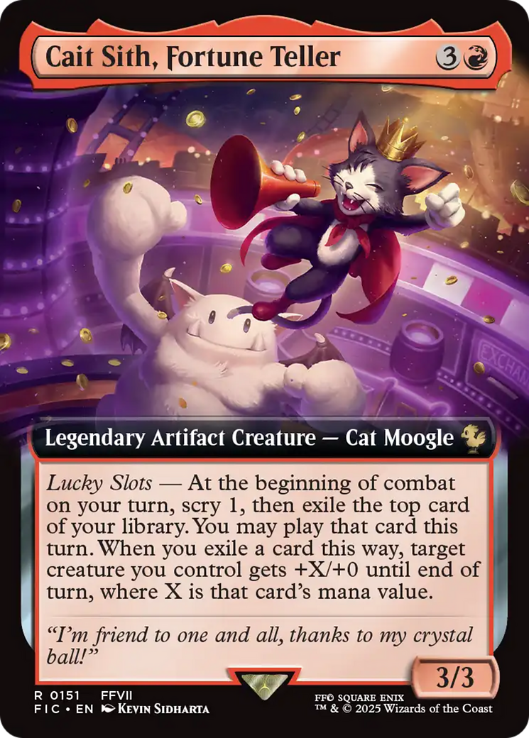 Cait Sith, Fortune Teller (Extended Art) [FINAL FANTASY Commander] | Cards and Coasters CA