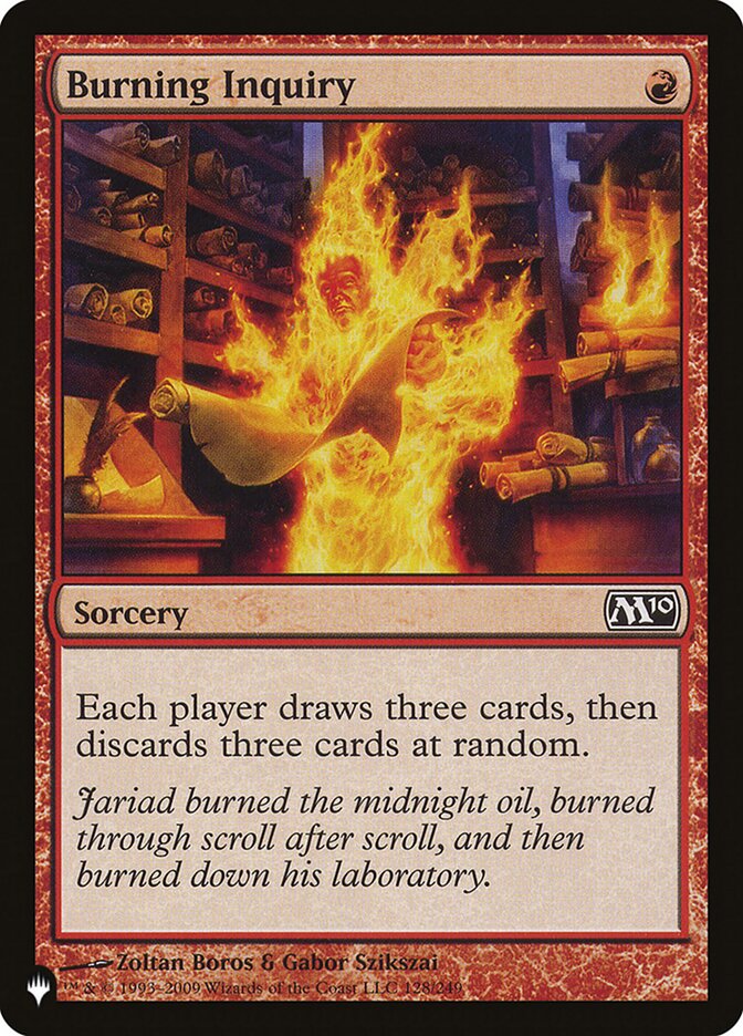 Burning Inquiry [The List] | Cards and Coasters CA