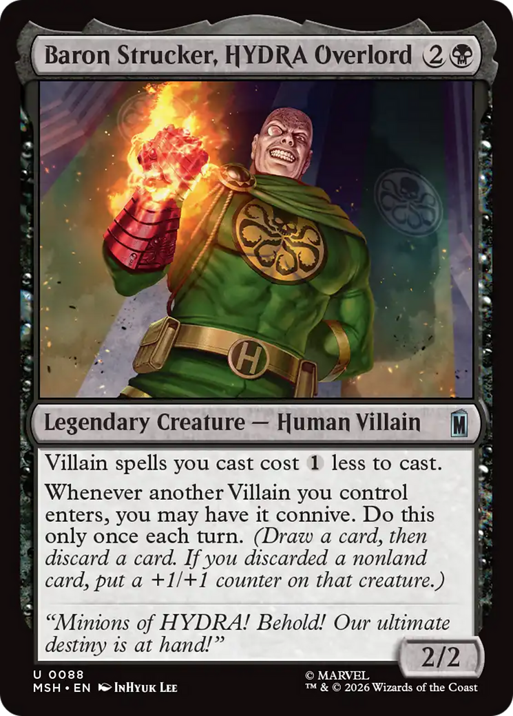 Baron Strucker, HYDRA Overlord [Marvel Super Heroes] | Cards and Coasters CA