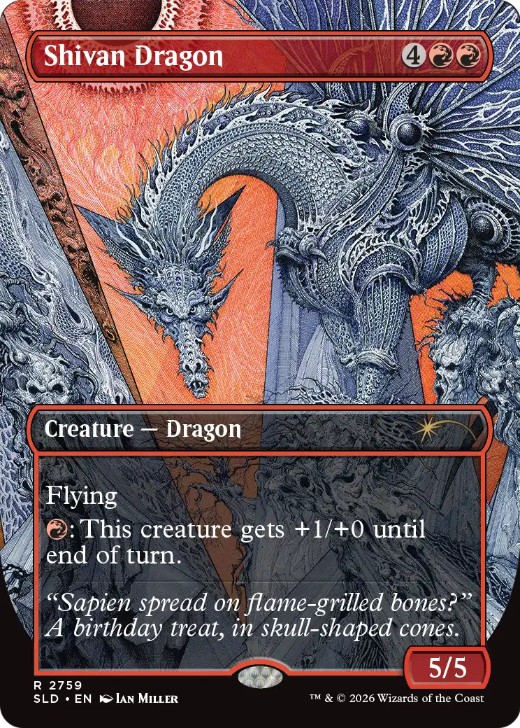 Shivan Dragon (2759) [Secret Lair Drop Series] | Cards and Coasters CA