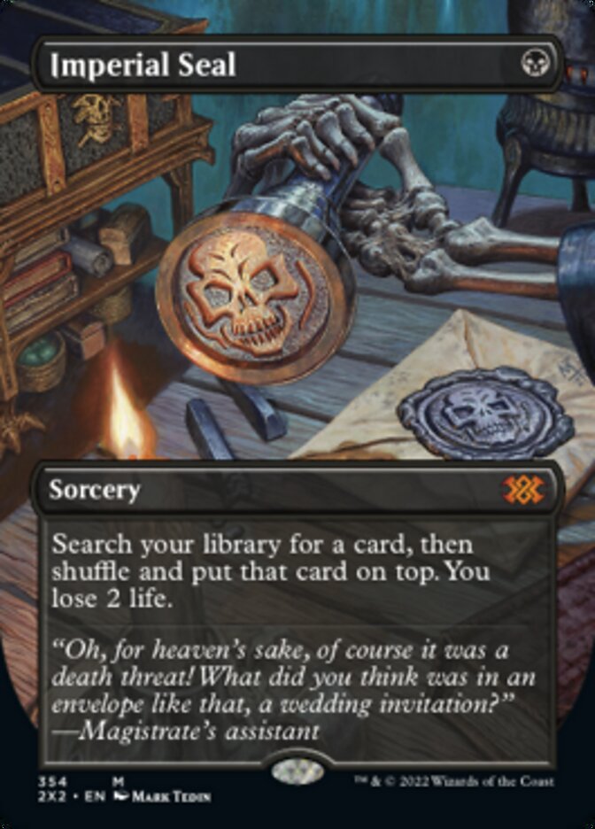 Imperial Seal (Borderless Alternate Art) [Double Masters 2022] | Cards and Coasters CA