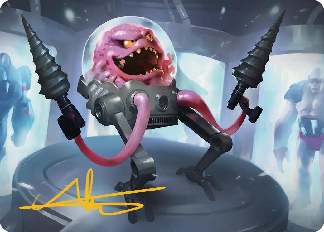 Krang, Master Mind Art Card (4/54) (Gold-Stamped Signature) [Teenage Mutant Ninja Turtles Art Series] | Cards and Coasters CA