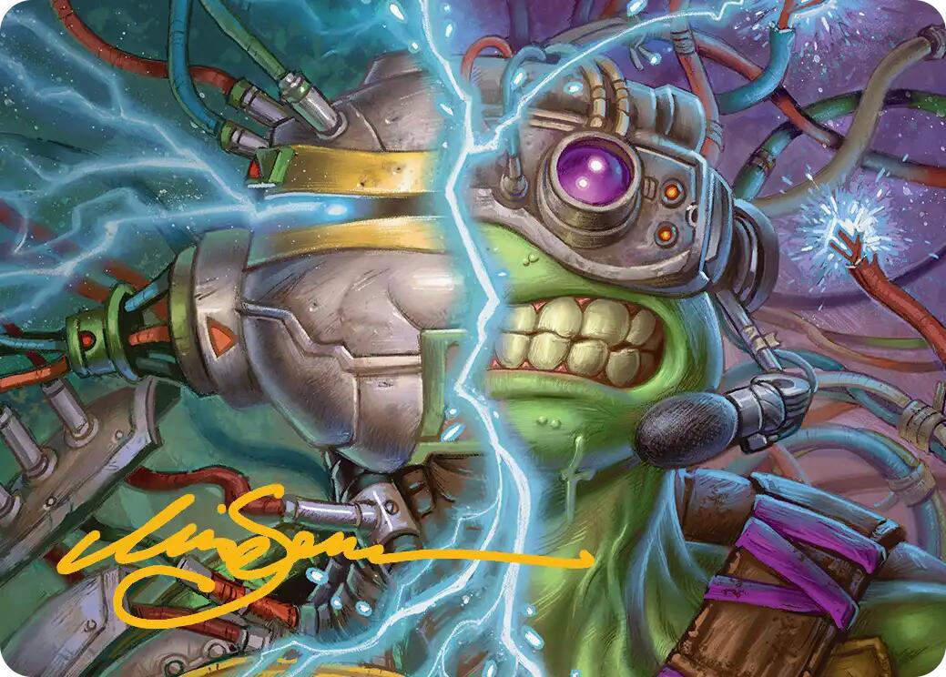Mind Transfer Protocol Art Card (Gold-Stamped Signature) [Teenage Mutant Ninja Turtles Art Series] | Cards and Coasters CA
