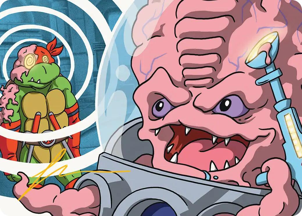 Krang, Master Mind Art Card (25/54) (Gold-Stamped Signature) [Teenage Mutant Ninja Turtles Art Series] | Cards and Coasters CA