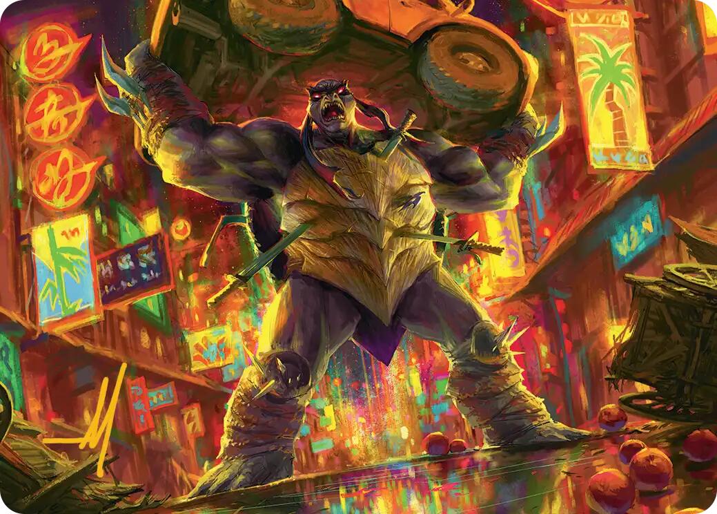 Slash, Reptile Rampager Art Card (Gold-Stamped Signature) [Teenage Mutant Ninja Turtles Art Series] | Cards and Coasters CA