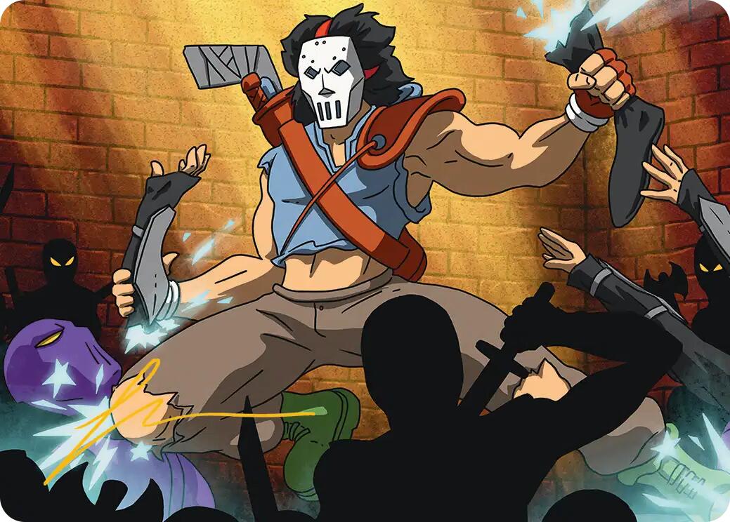 Casey Jones, Vigilante Art Card (Gold-Stamped Signature) [Teenage Mutant Ninja Turtles Art Series] | Cards and Coasters CA