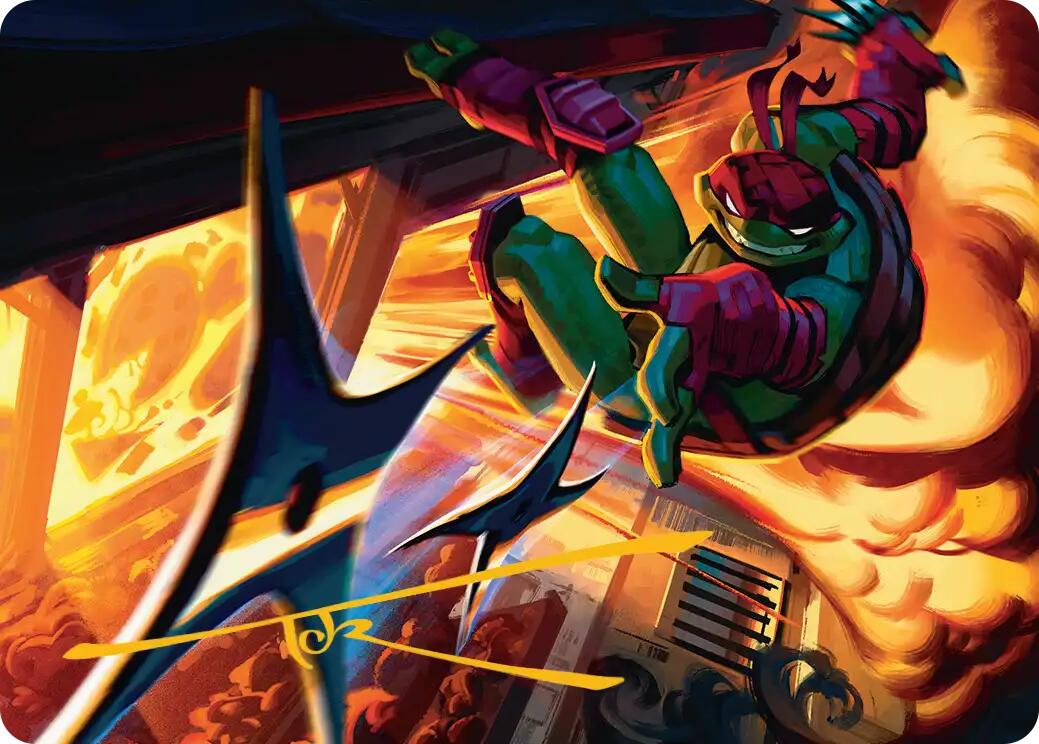 Storm of Steel Art Card (Gold-Stamped Signature) [Teenage Mutant Ninja Turtles Art Series] | Cards and Coasters CA