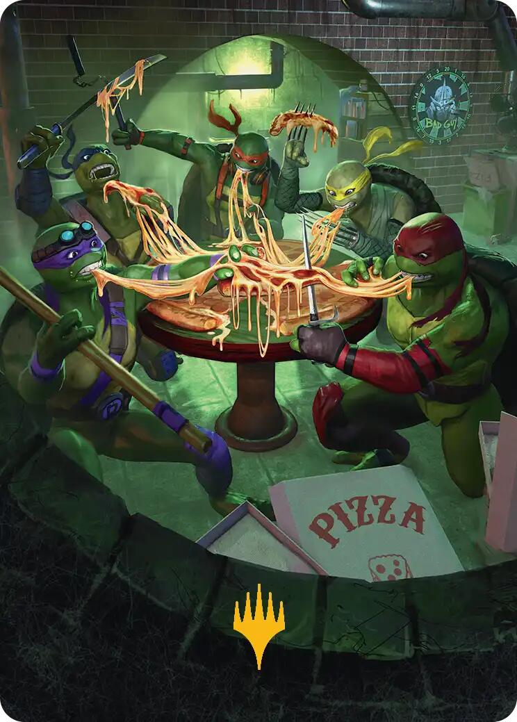 Food Chain Art Card (Gold-Stamped) [Teenage Mutant Ninja Turtles Art Series] | Cards and Coasters CA
