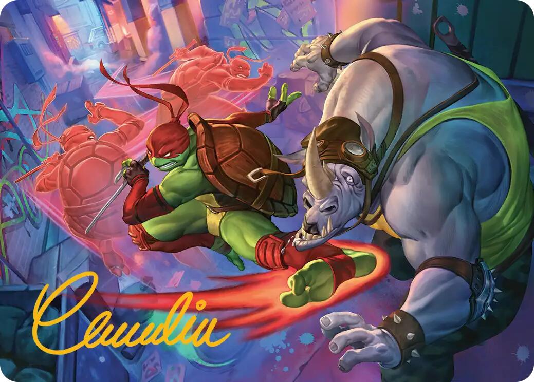 Super Combo Art Card (Gold-Stamped Signature) [Teenage Mutant Ninja Turtles Art Series] | Cards and Coasters CA