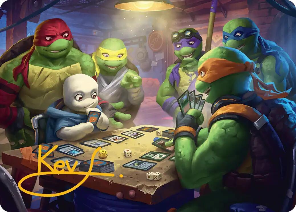 Lessons from Life Art Card (Gold-Stamped Signature) [Teenage Mutant Ninja Turtles Art Series] | Cards and Coasters CA